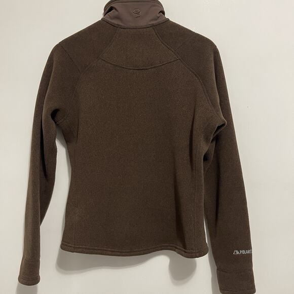 Mountain Hardware Jacket Womens Medium Brown Polartec Full Zip Knit - Picture 3 of 10